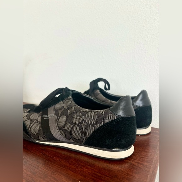 COACH BLACK & GREY LACE UP TENNIS SHOES SIZE 9.5B - Picture 4 of 7